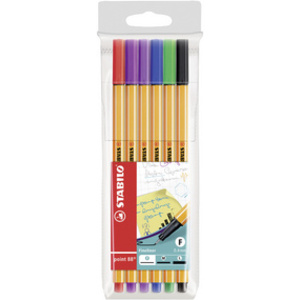 FEUTRE STABILO 88 PTE. FINE 0,4MM ETUI DE 6 ASSORTIS