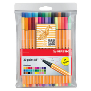 FEUTRE STABILO 88 PTE. FINE 0,4MM ETUI DE 30 ASSORTIS