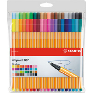 FEUTRE STABILO 88 PTE. FINE 0,4MM ETUI DE 40 ASSORTIS