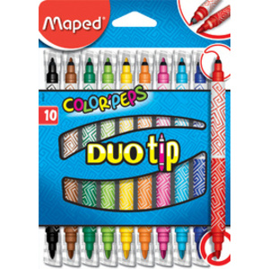 FEUTRE DOUBLE POINTES P/10 ASSCOLOR'PEPS  2,0/3,9MM OGIVES