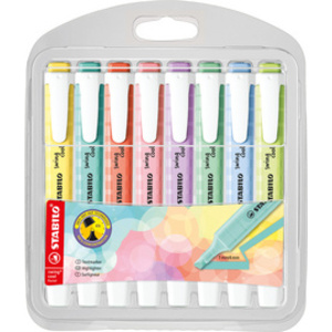 STABILO Surligneur swing cool Pastel Edition, étui PET de 8