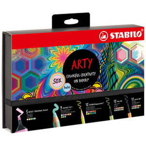 STABILO Kit créatif 'ARTY' pastel, boîte de 50