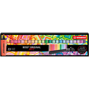 STABILO Surligneur BOSS ORIGINAL, set de bureau de 23 ARTY