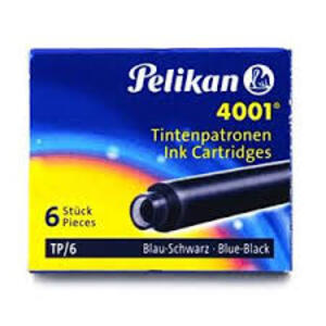 CARTOUCHE D'ENCRE BLEU NOIR STD  COURTE  PAC/6