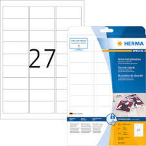 HERMA Etiquette de sécurité SPECIAL, 63,5 x 29,6 mm, blanc