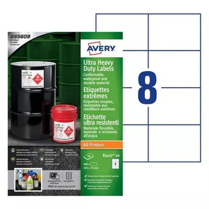 AVERY Etiquettes extrêmes, polyéthylène, 105 x 74 mm