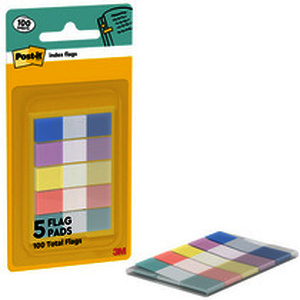 Post-it Marque-page étroit, 11,9 x 43,2 mm, pastel