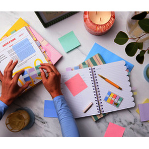 Post-it Marque-page rigide, standard, pastel