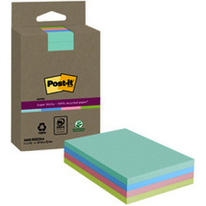 Post-it Bloc-notes super sticky Recycling notes, ligné