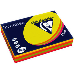 Clairefontaine Papier universel Trophée, A4, assorti fluo
