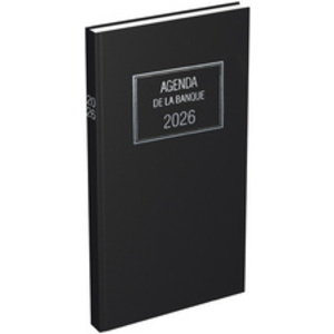 LECAS Agenda de la Banque Long, 150 x 340 mm, 2026, noir