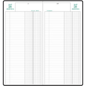 EXACOMPTA Agenda Banquier long, 1 volume, 2026, noir