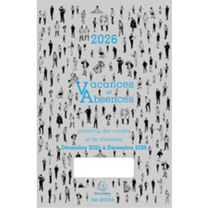 EXACOMPTA Planning des congés 2025/2026, décembre à décembre