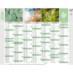 QUO VADIS Calendrier mural 'Equology', 550 x 405 mm, 2026