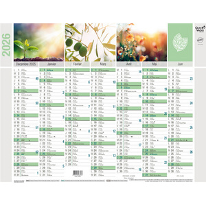 QUO VADIS Calendrier mural 'Equology', 550 x 405 mm, 2026