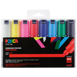 POSCA Marqueur à pigment PC8K, étui de 8, assorti