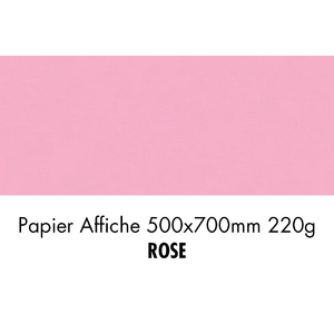 PAPIER 500X700 220G ROSE      P/10F