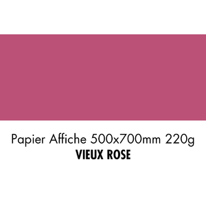 PAPIER 500X700 220G VIEUX ROSEP/10F