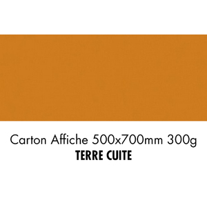 folia Carton de bricolage, (L)500 x (H)700 mm, terre cuite