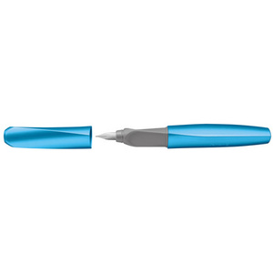 Pelikan Twist Stylo plume Frosted Blue, bleu-métallique