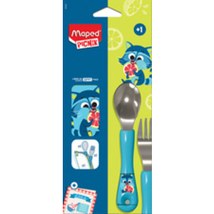 Maped PICNIK Set de couverts MINIZ Raton laveur, 3 pièces