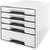 MODULE CLASS. WOW CUBE 5 TIROIRS  BLANC/NOIR