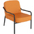 PAPERFLOW Fauteuil visiteur MEDSO RUND M simili-cuir, orange