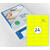 rillprint Etiquette fluorescente, 70 x 37 mm, jaune