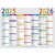 EXACOMPTA Calendrier Multicolore 2024/2025, 295 x 220 mm