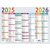 EXACOMPTA Calendrier Multicolore 2024/2025, 295 x 220 mm