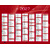 QUO VADIS Calendrier de banque rouge, 270 x 210 mm, 2027